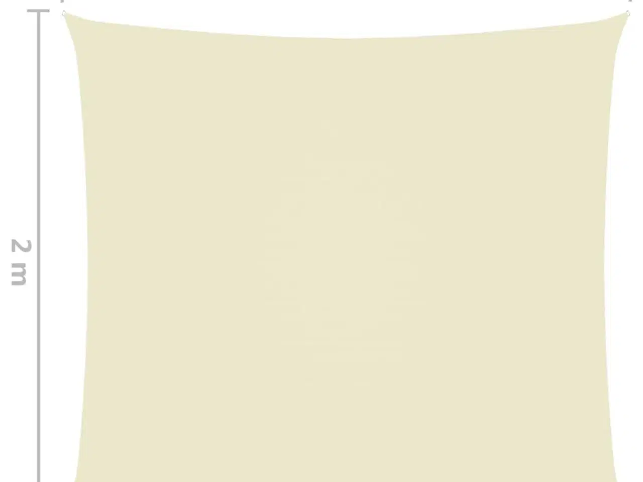 Billede 6 - Solsejl 2x3,5 m rektangulær oxfordstof cremefarvet