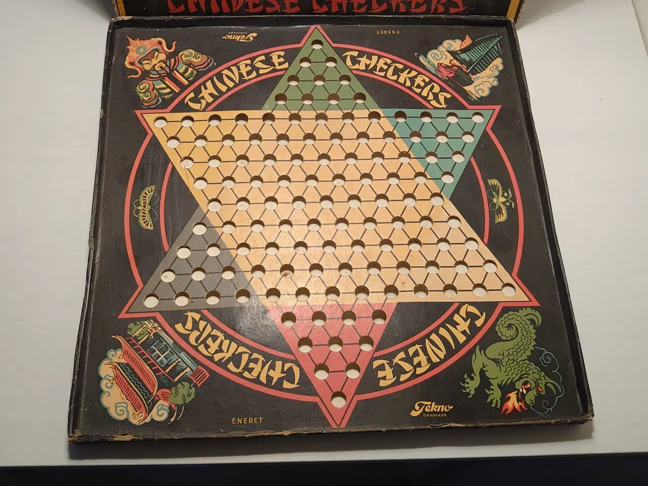 Billede 3 - Tekno: Komplet Kinaskak med 60 kugler. 1940´erne.