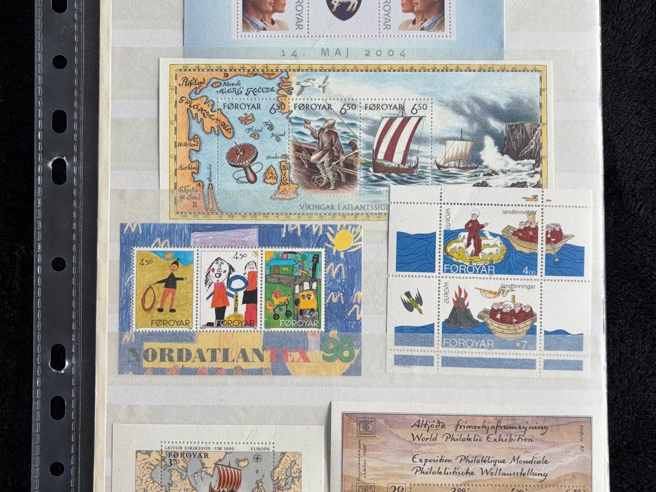Billede 2 - Færøerne - 8 plancher med postfriske frimærker