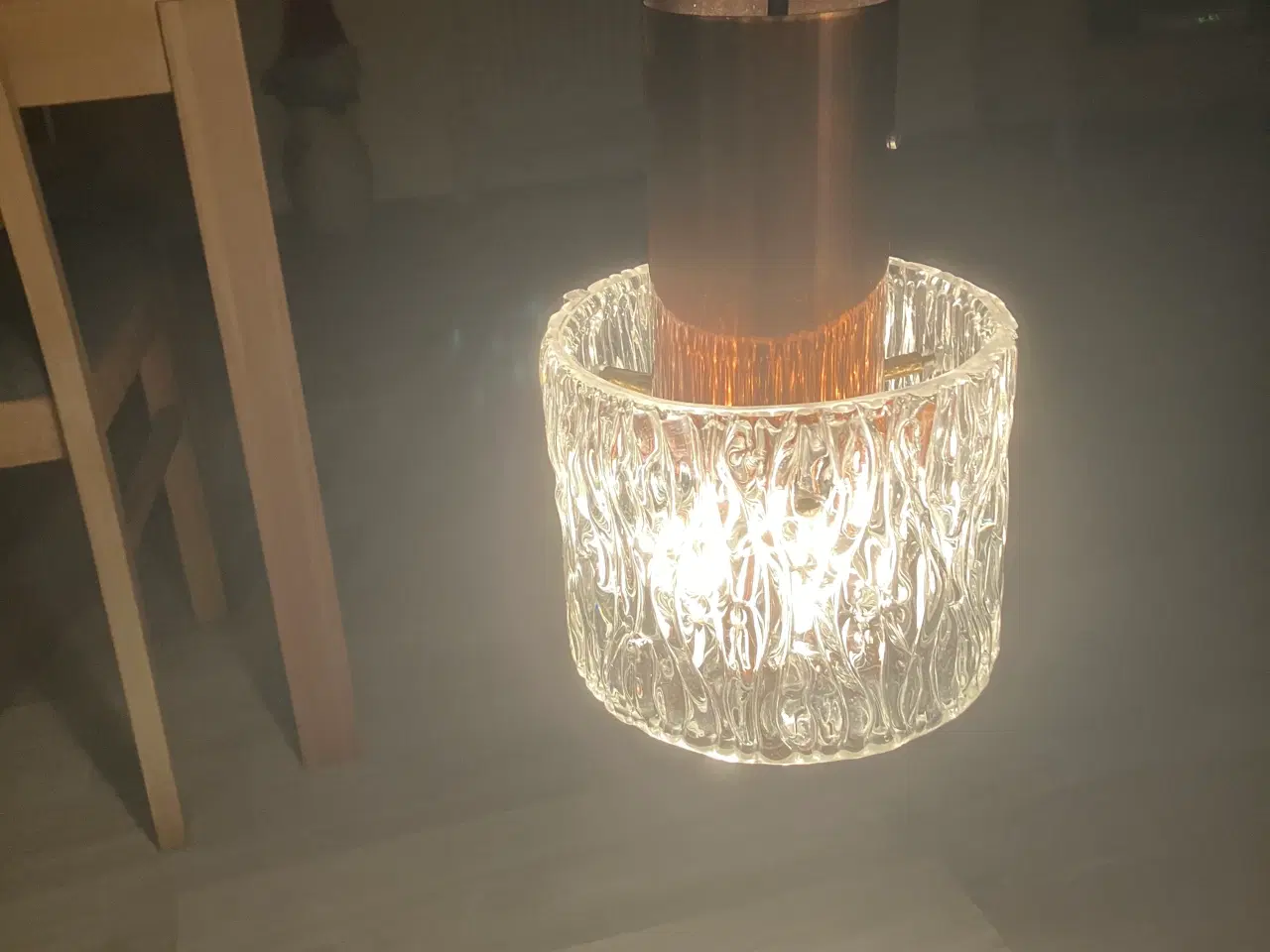 Billede 2 - Pendel i kobber og glas