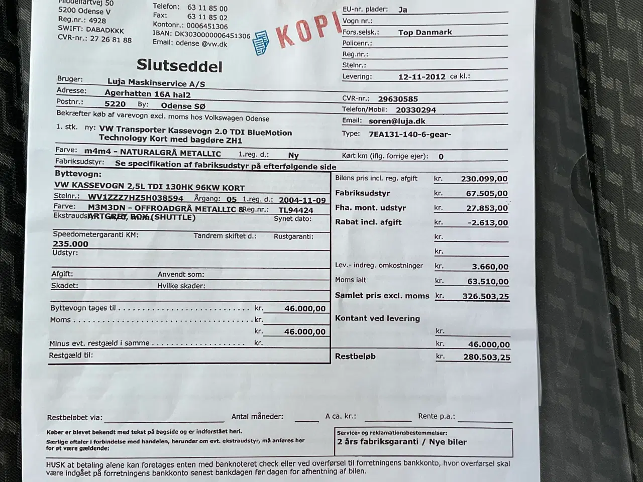 Billede 13 - Meget velholdt transporter