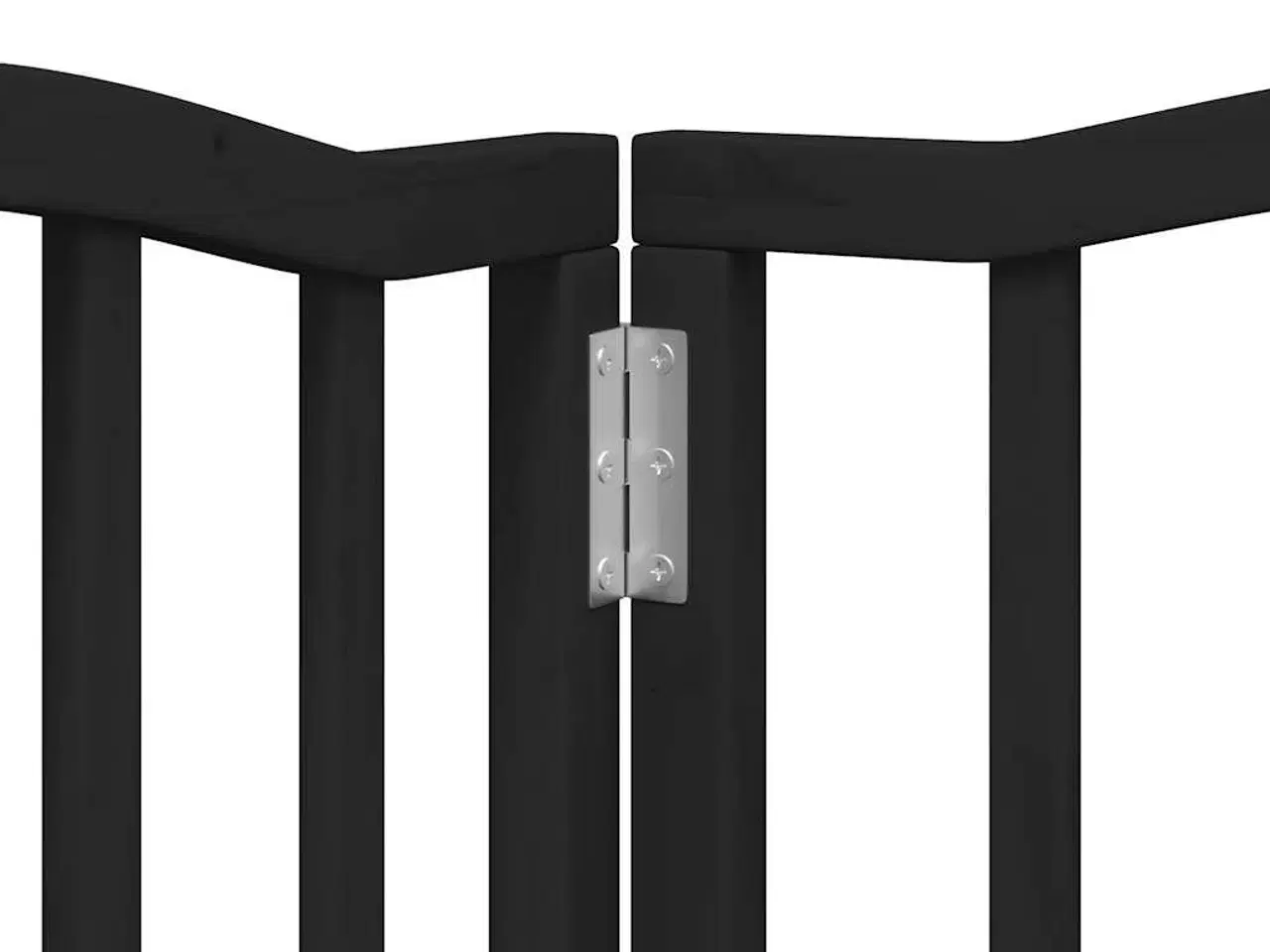 Billede 9 - Hundelåge med dør 6 paneler 300 cm foldbar poppeltræ sort