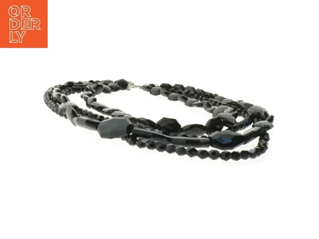 Billede 3 - Sorte perlekæde andet materiale (str. 70 cm)