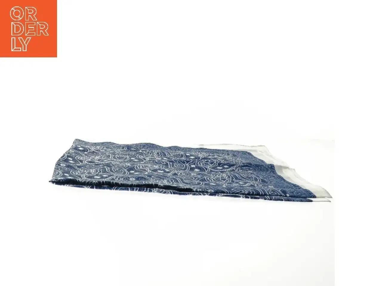 Billede 2 - Blåt paisley tørklæde (str. 68x68 cm)