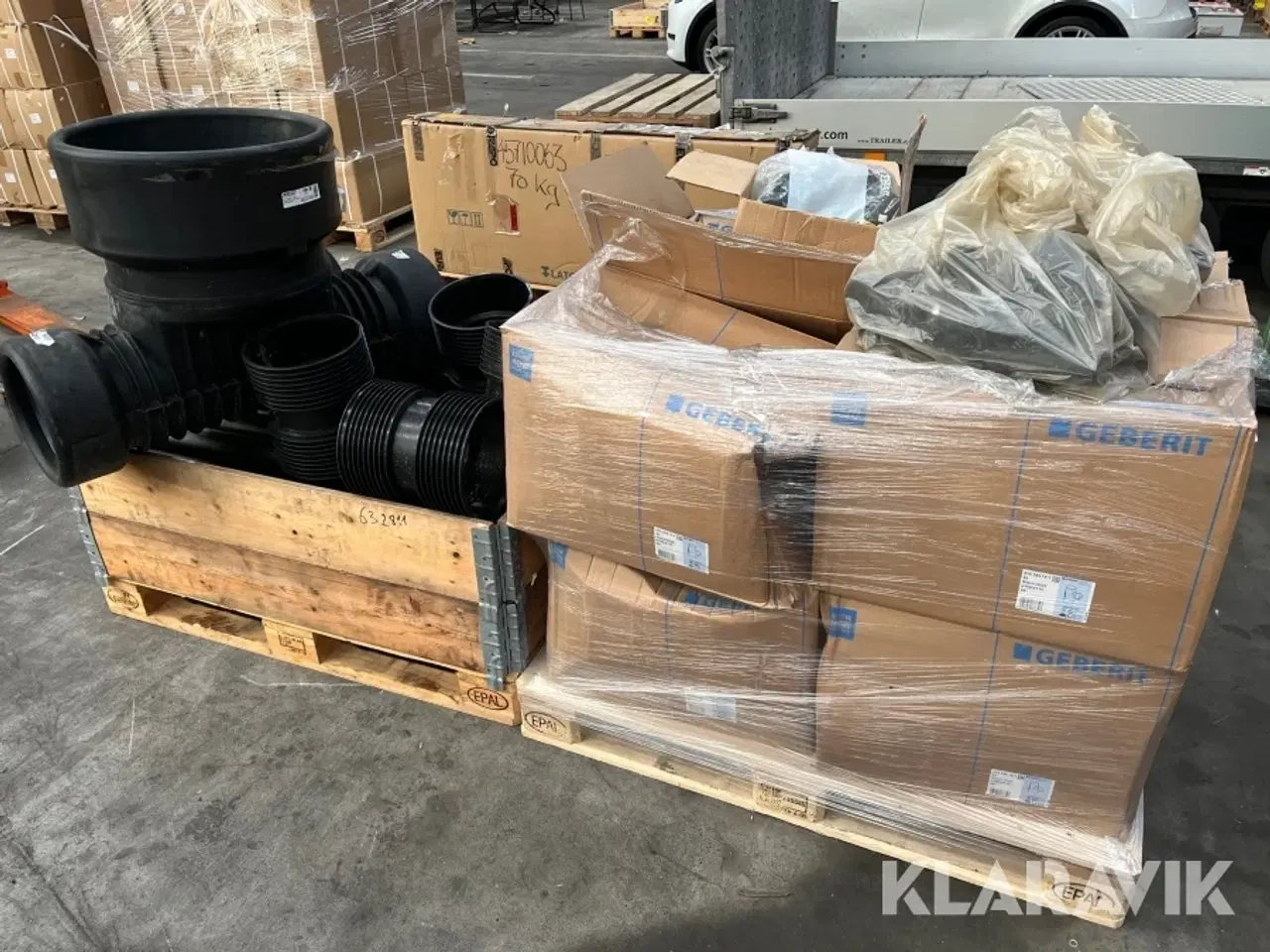 Billede 1 - Grenrør, brønd og øvrige rør Wavin - Geberit - 2 paller