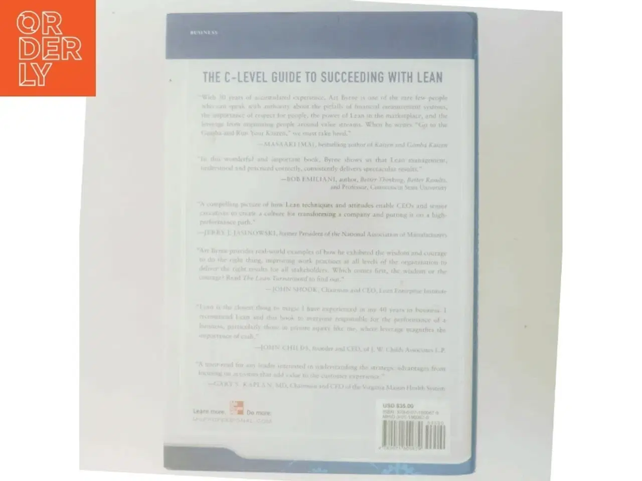 Billede 3 - The Lean Turnaround: How Business Leaders Use Lean Principles to Create Value and Transform Their Company af Art Byrne (Bog)