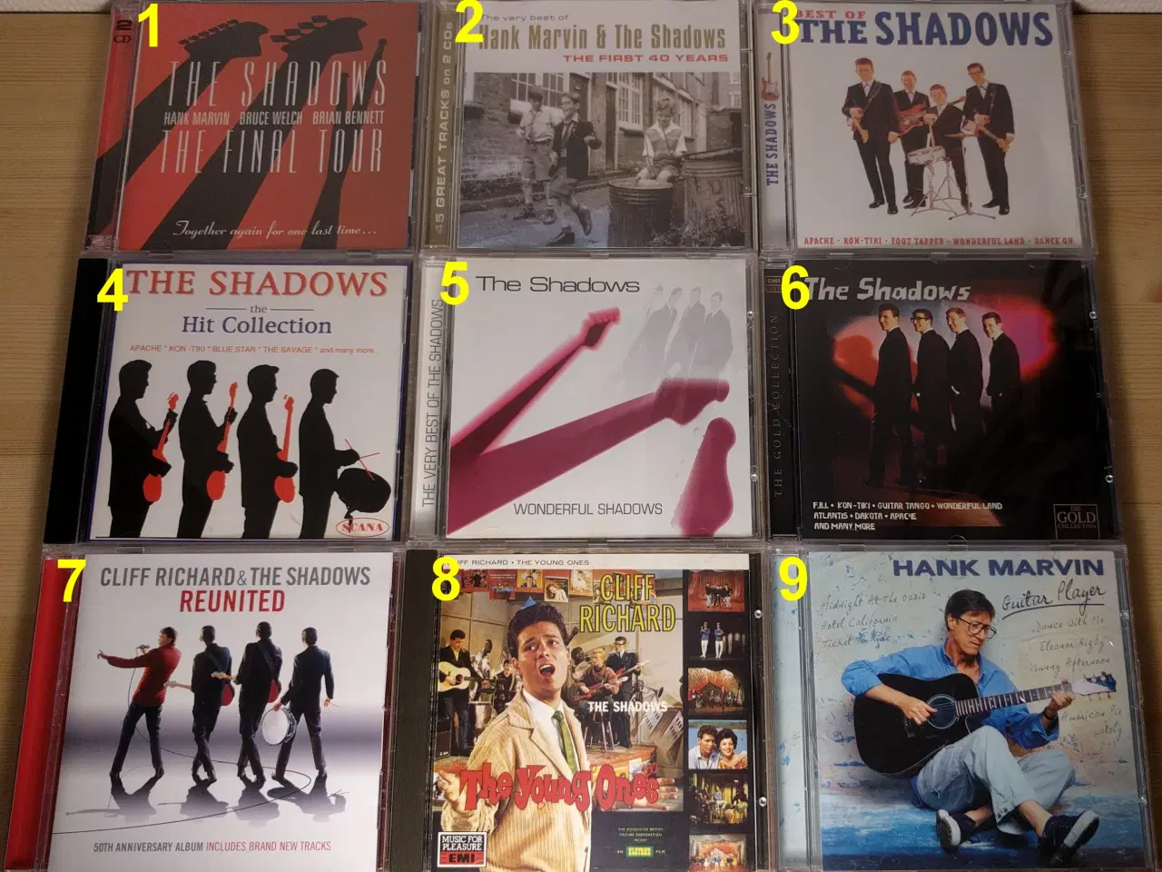 Billede 1 - Hank Marvin / The Shadows: 9 Titler