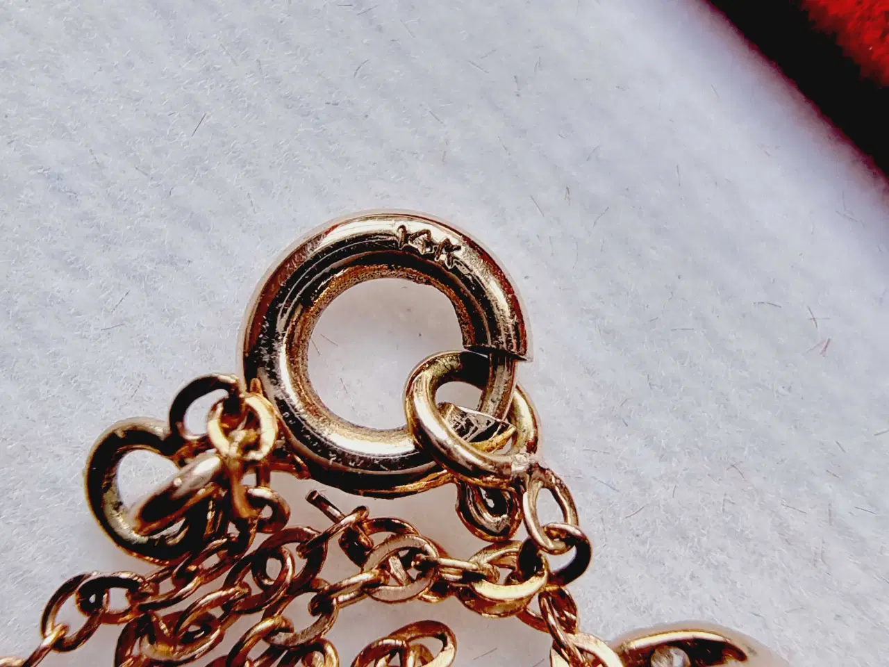 Billede 3 - 14 karat guld kæden & vedhæng m/ 24 stk diamanter