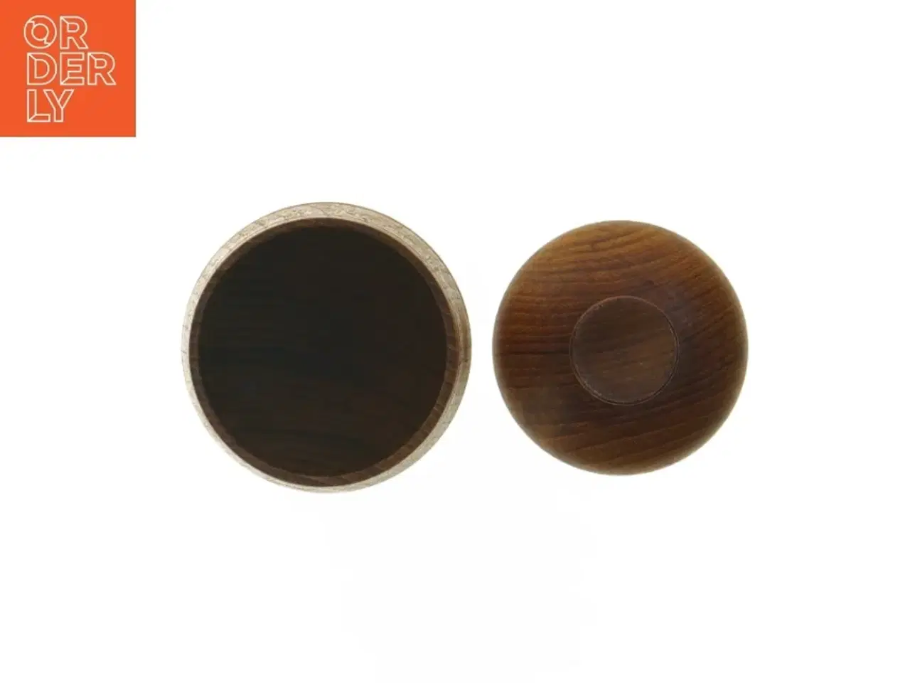 Billede 2 - Teak Træ krukke med låg (str. 10 cm)