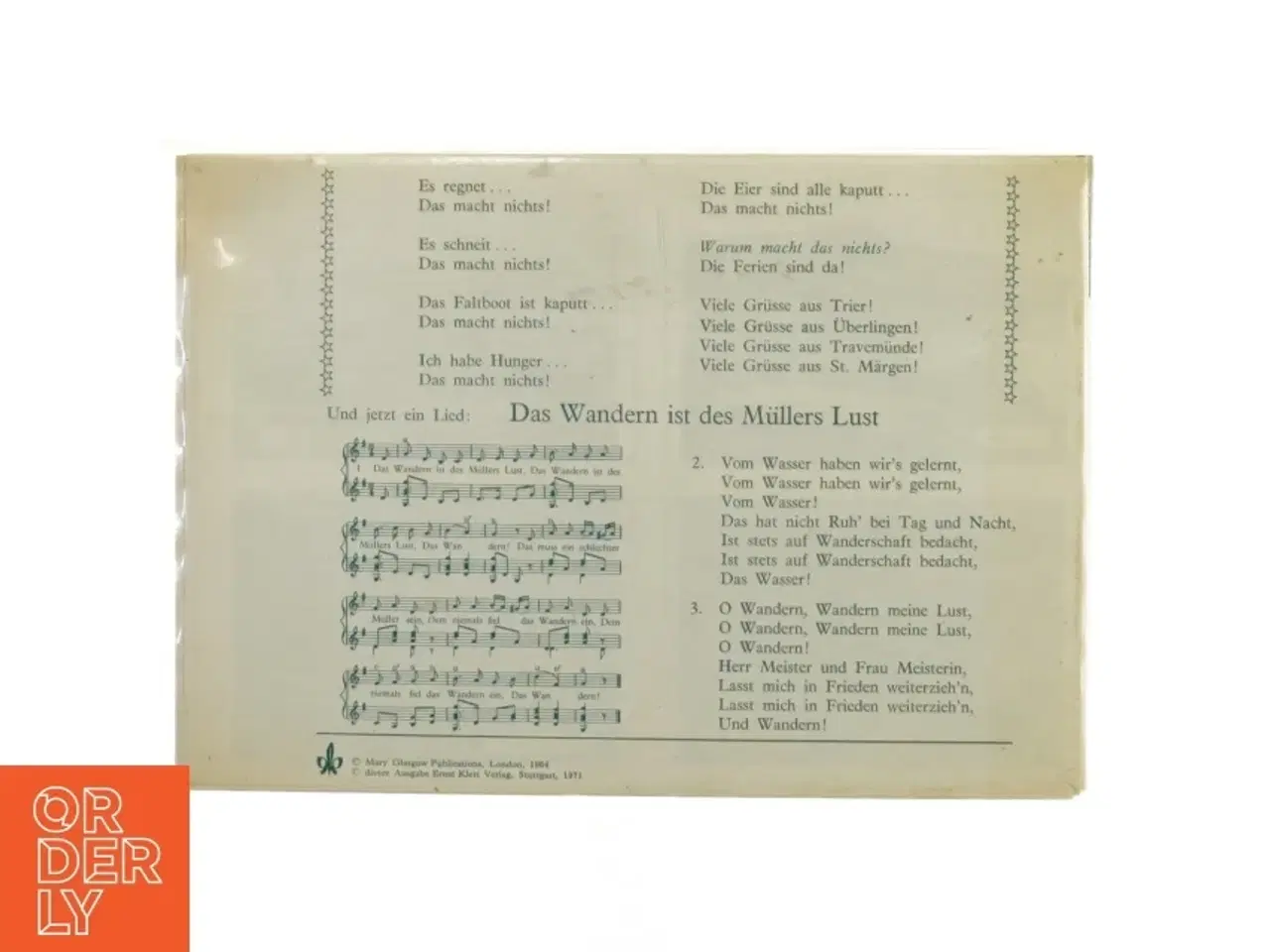 Billede 4 - Gammel tysk sangbog fra Okay (str. 24 x 17 cm)