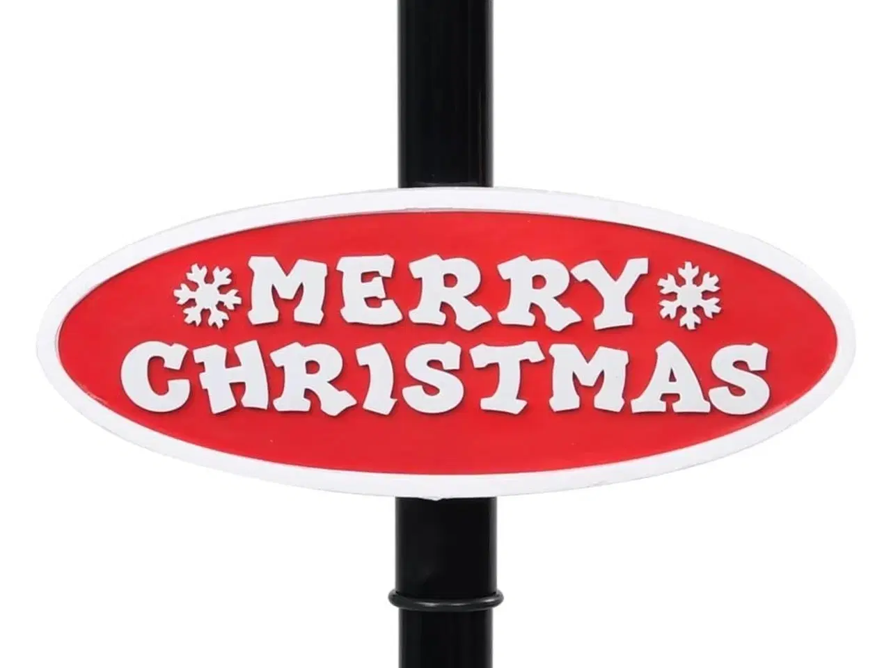 Billede 11 - Julegadelampe med julemand 81x40x188 cm PVC sort og rød