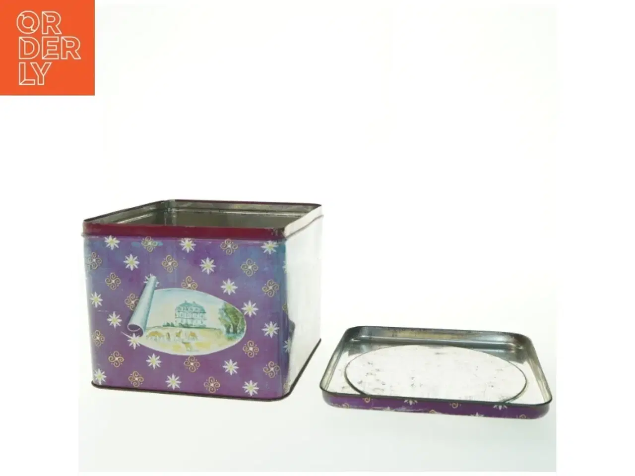 Billede 5 - Vintage metal kagedåse (str. H. 18 cm. 21 x 21 cm)