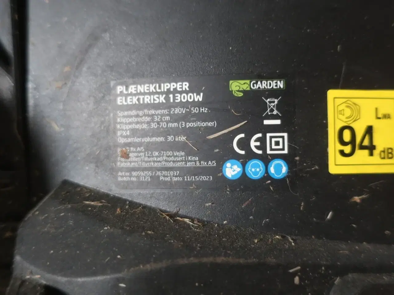 Billede 4 - Plæneklipper GARDEN elektrisk 1300W