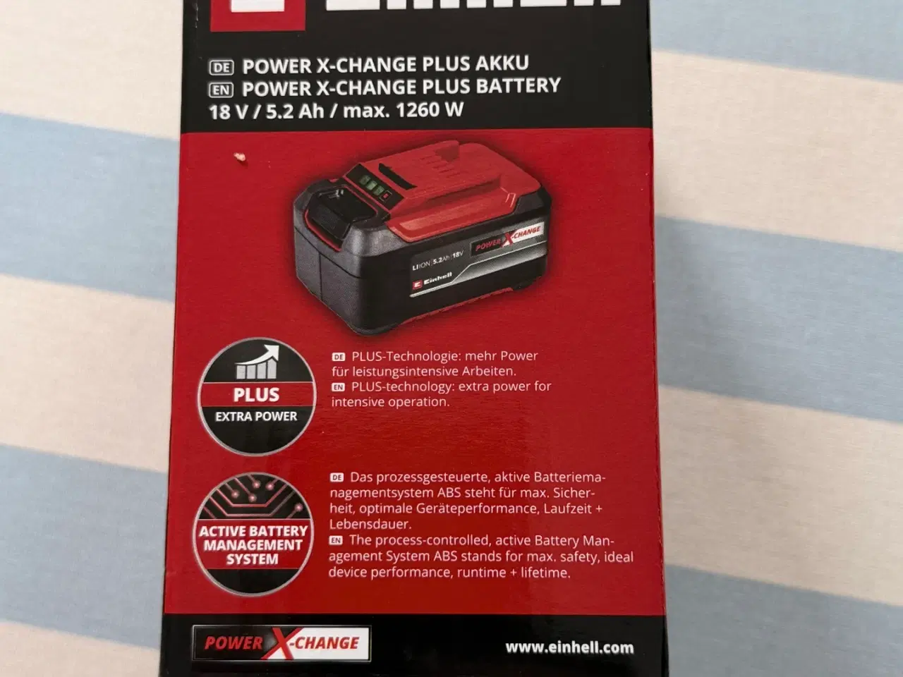 Billede 3 - Einhell, Batteri, 18 V/5,2 Ah, Power X-Change Plus