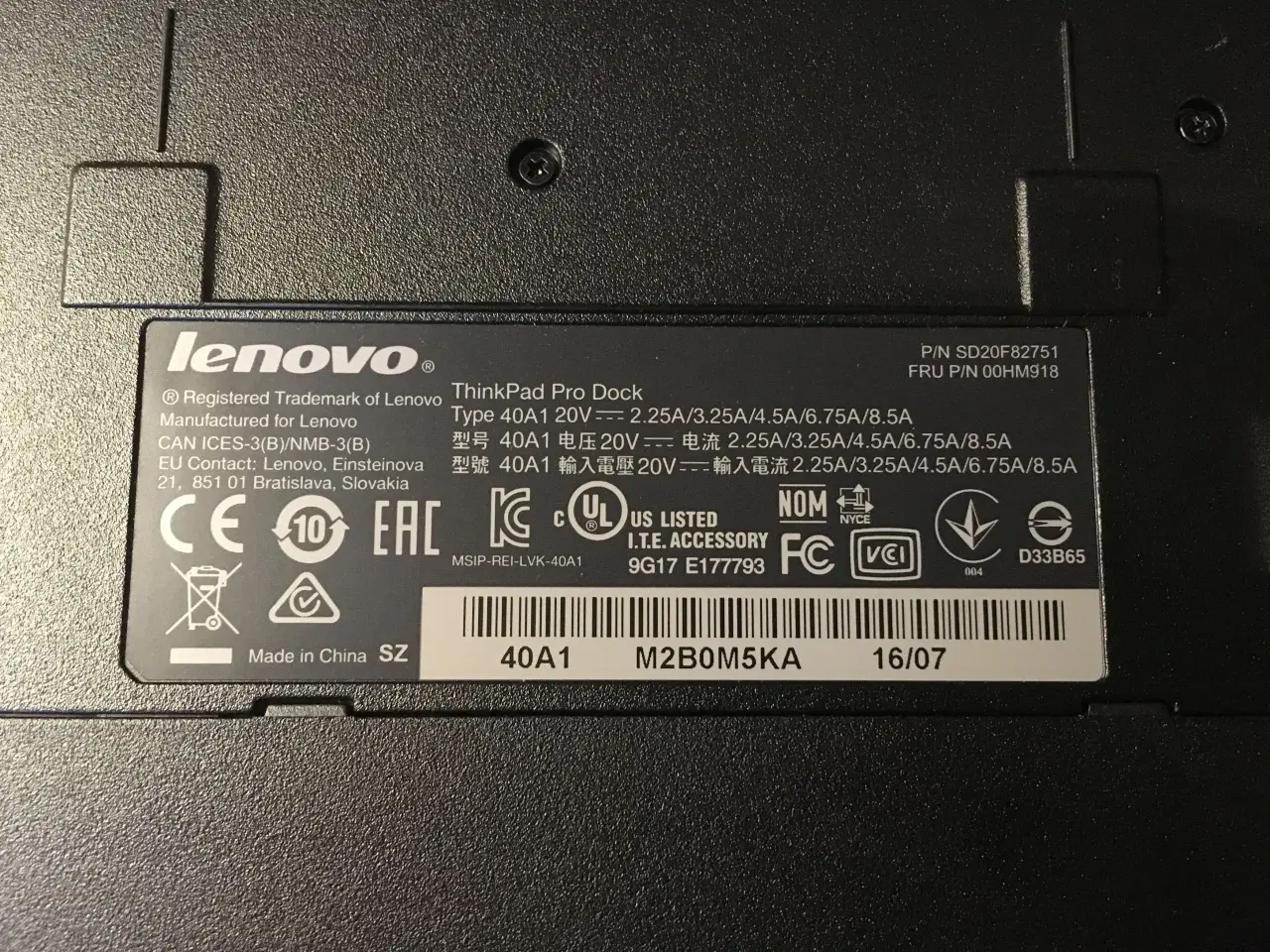 Billede 3 - Dockingstation, ThinkPad Pro Dock Type 40A1
