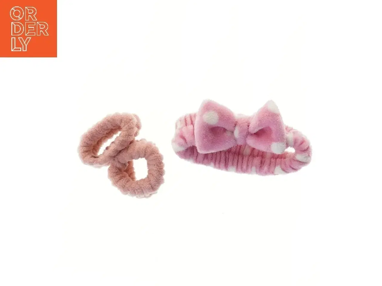 Billede 1 - Plys hårbånd og scrunchies sæt (str. Ø 14 cm)