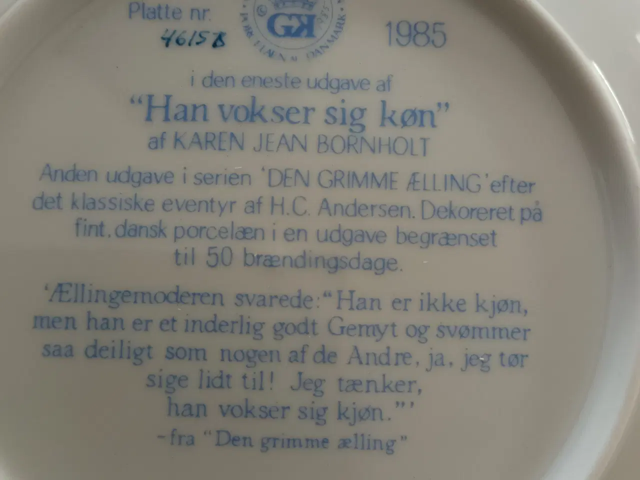 Billede 3 - H.C.Andersen motiv Bradex platter