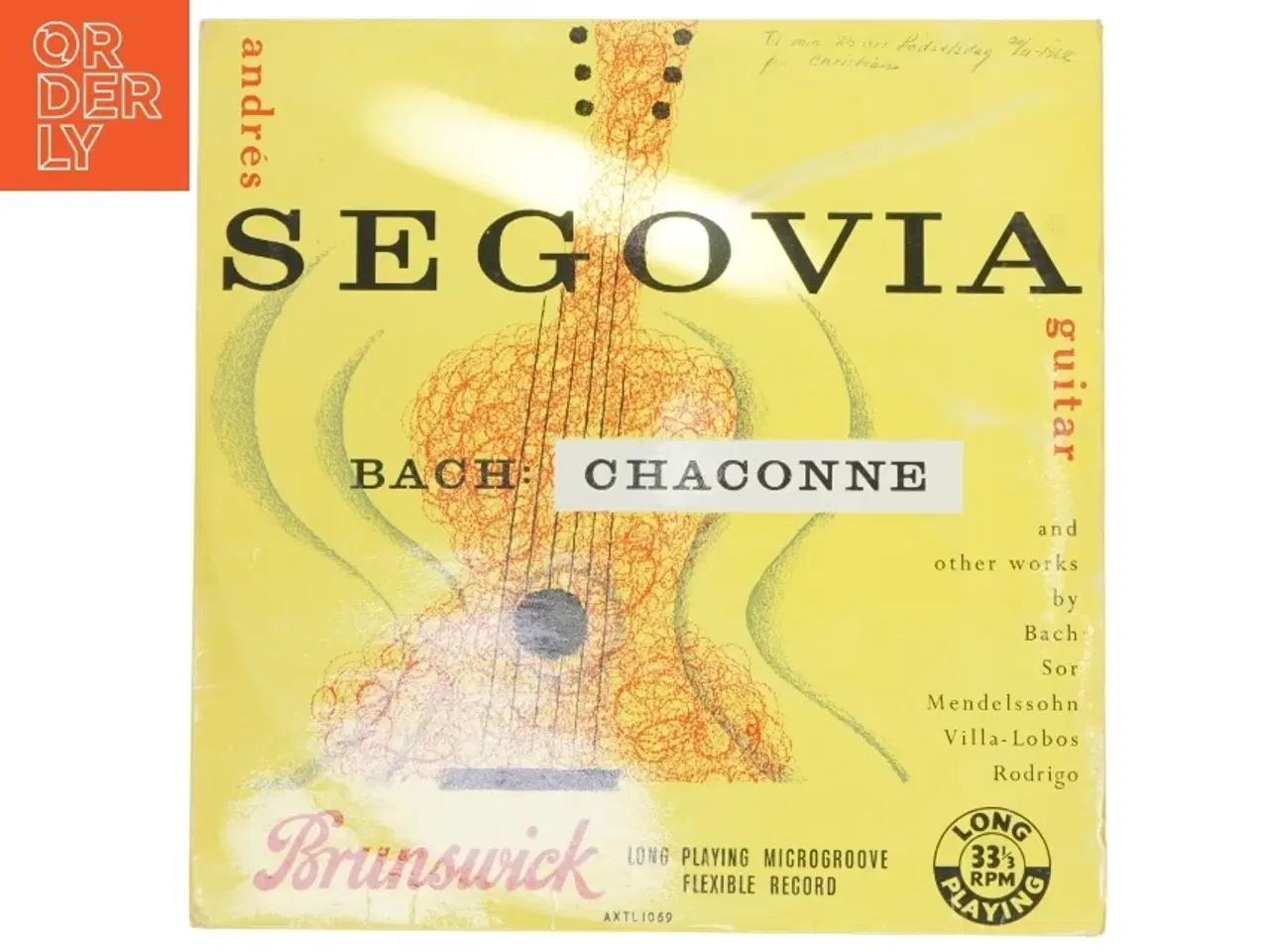 Billede 1 - Andrés Segovia LP - Bach Chaconne