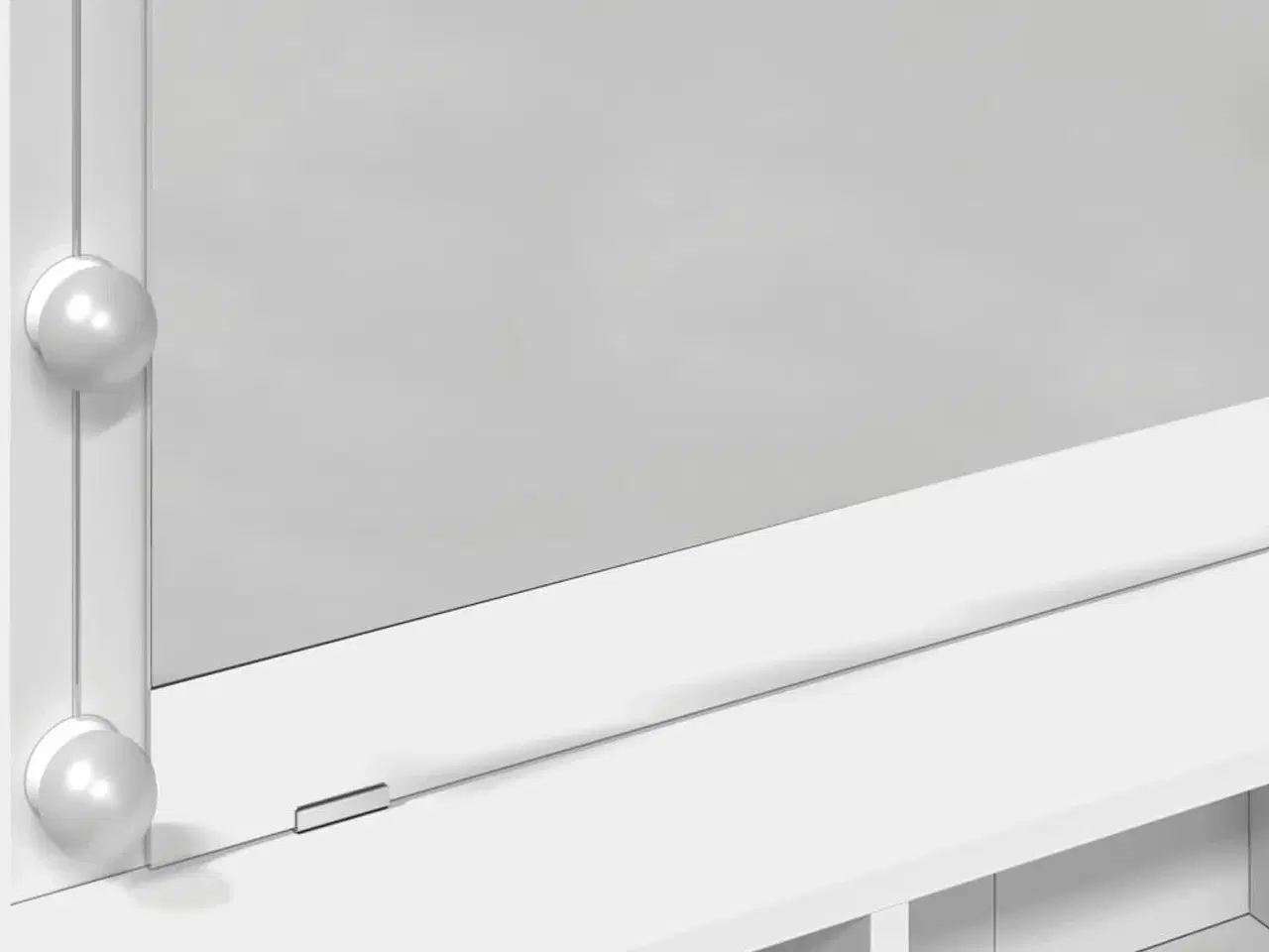 Billede 12 - Makeupbord med LED-lys 80x41x134,5 cm hvid