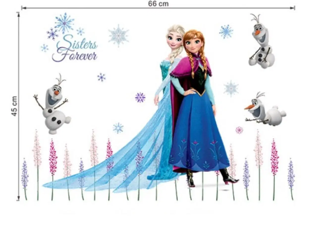 Billede 3 - Frost wallstickers med Elsa og Anna + Oluf Frost
