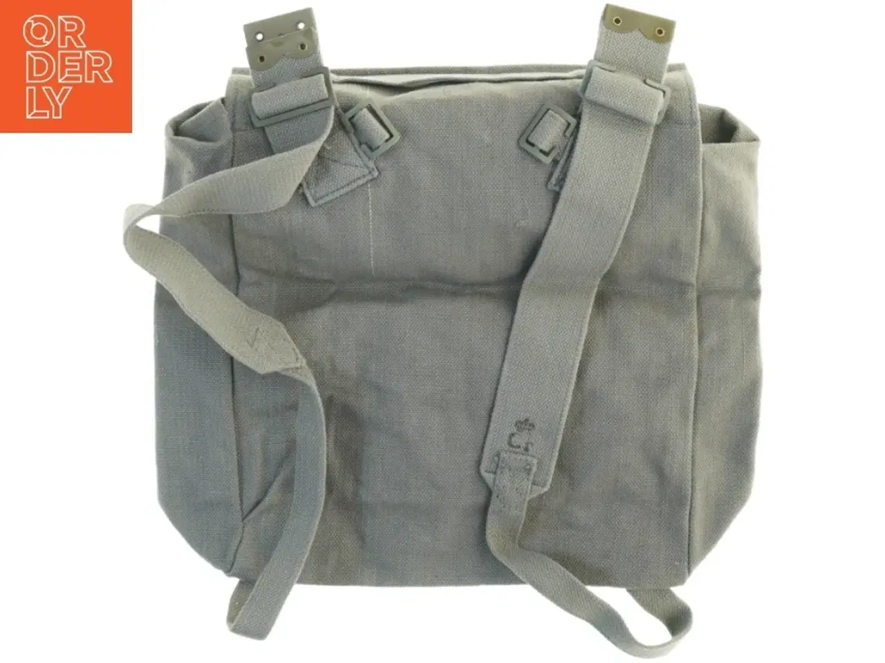 Billede 3 - Taske i grå canvas (str. 33 x, 10 x 36 cm)