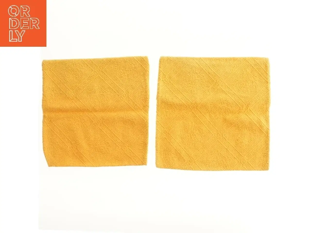 Billede 2 - Gule pudevår med knapper (str. 2 styk, 38x38 cm)