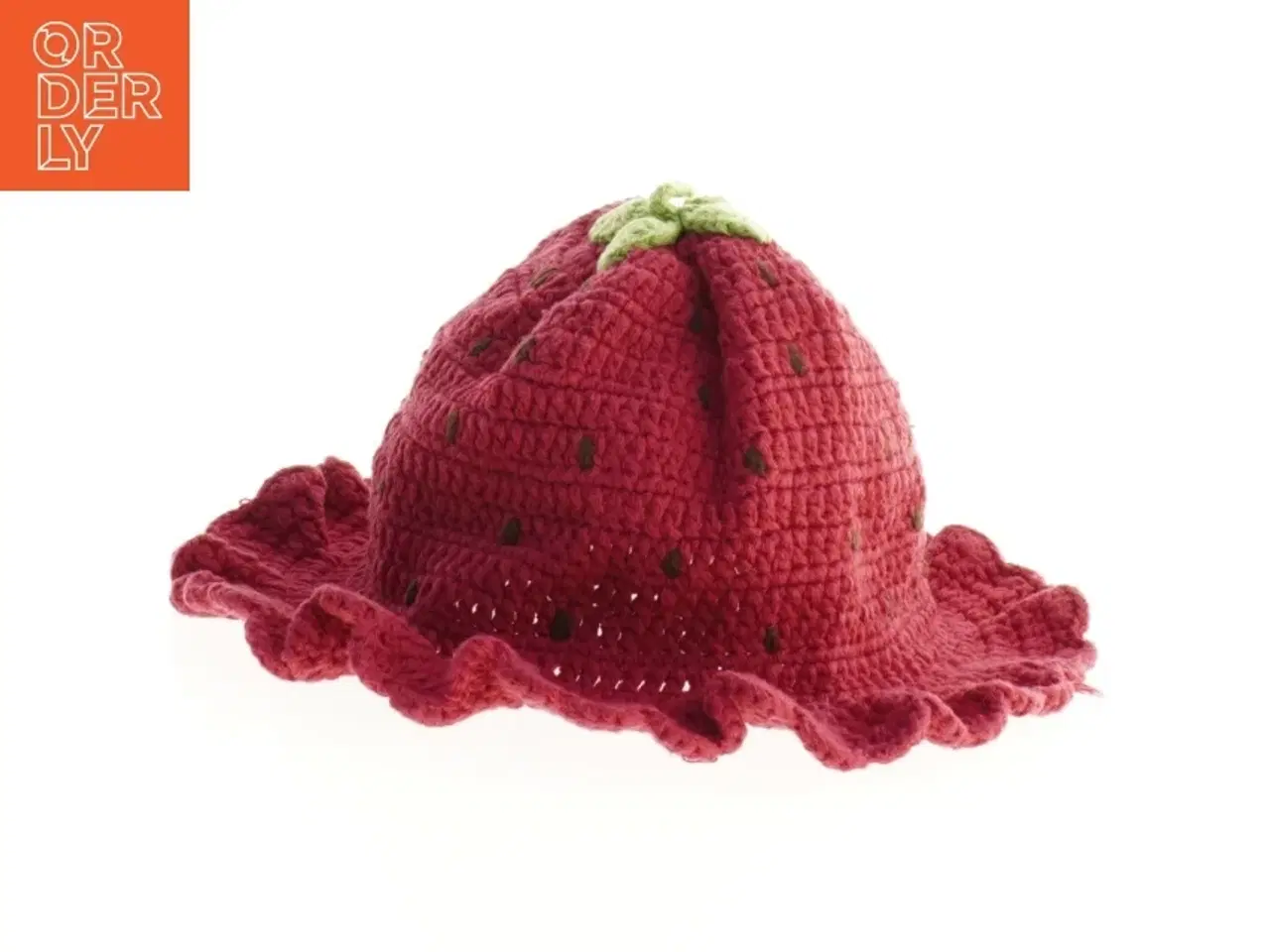 Billede 3 - Hæklet jordbær hue fra Gymboree (str. 18 til 24 mdr)