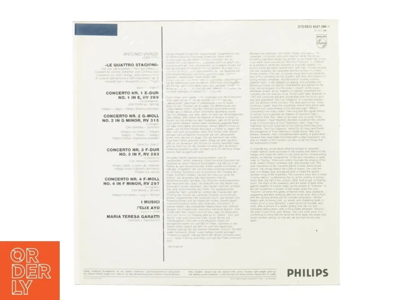 Billede 3 - Vivaldi: die vier jahreszeiten fra Philips (str. 30 cm)