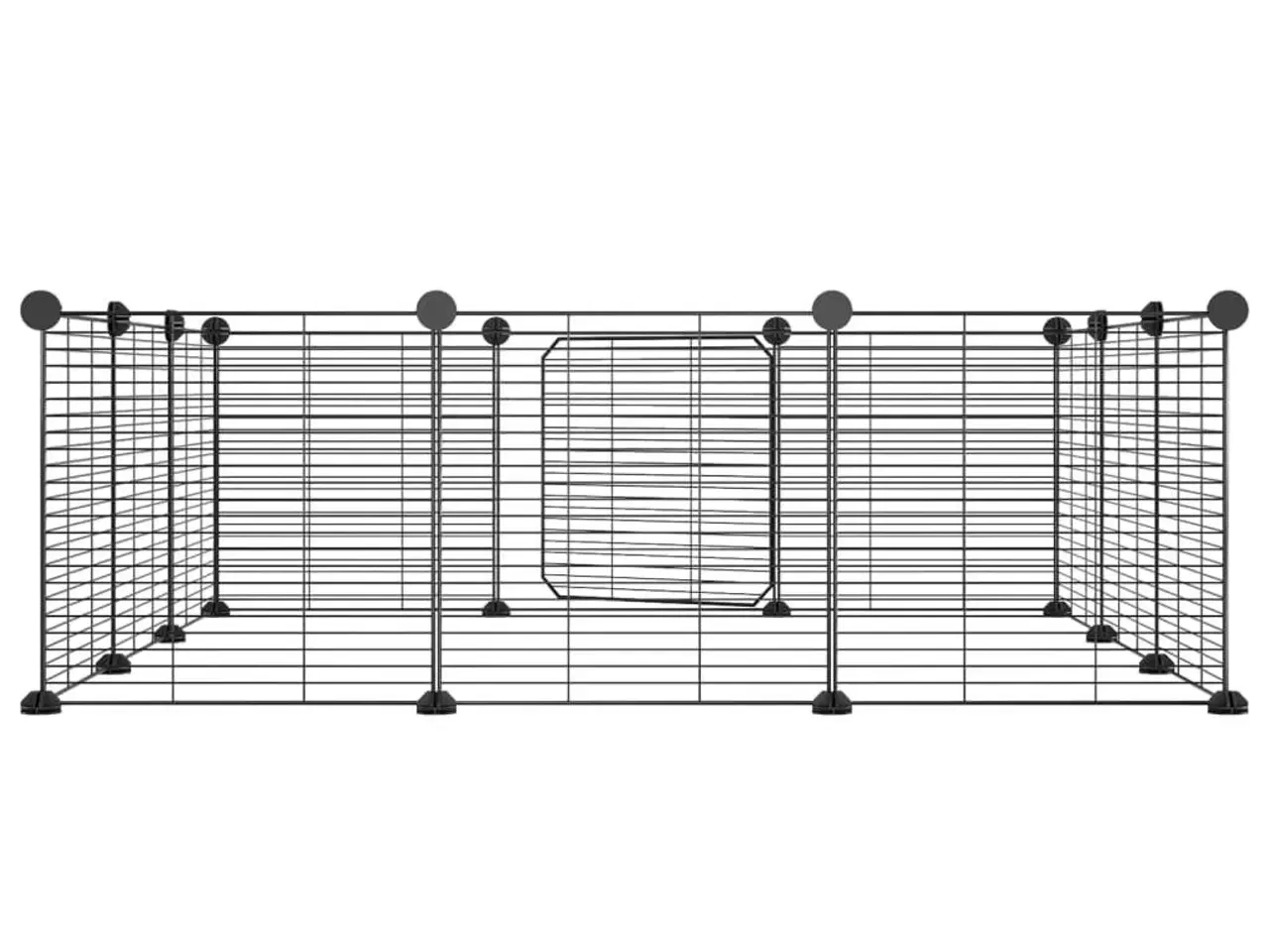 Billede 5 - 12-panels kæledyrsindhegning med låge 35x35 cm stål sort