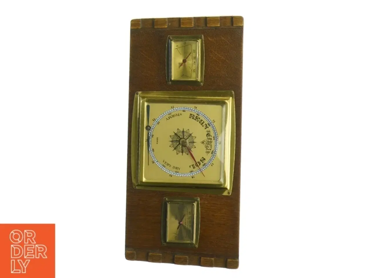 Billede 1 - Vintage skibsbarometer Vejrstation (str. 28 x 13 x 3 cm)