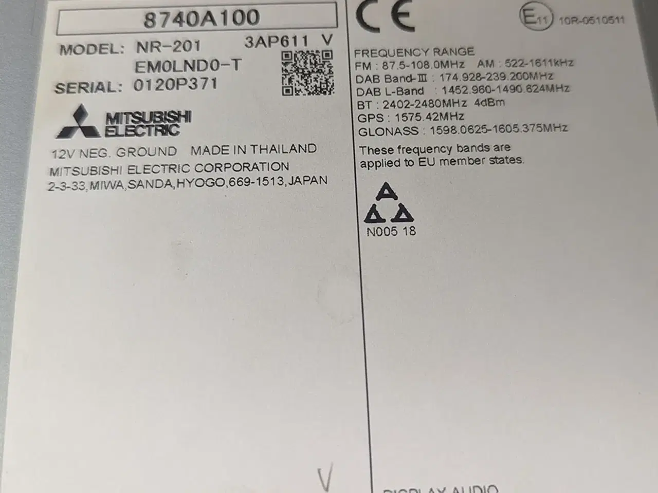 Billede 3 - Navigations reparation til Mitsubishi Outlander og Mirage ASX Satnav NR-201 problemer med Touchskærm