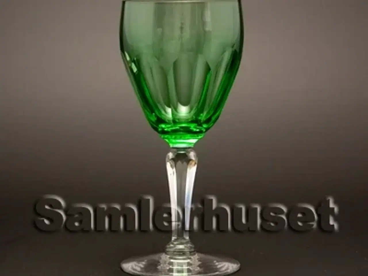 Billede 1 - Windsor Hvidvinsglas, grøn. H:134 mm.