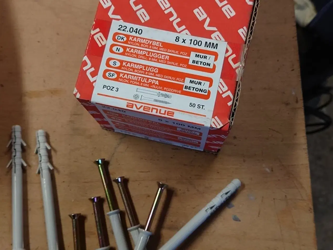 Billede 4 - Karmdybel/skruer, nye, 8 x 100, 50 stk.