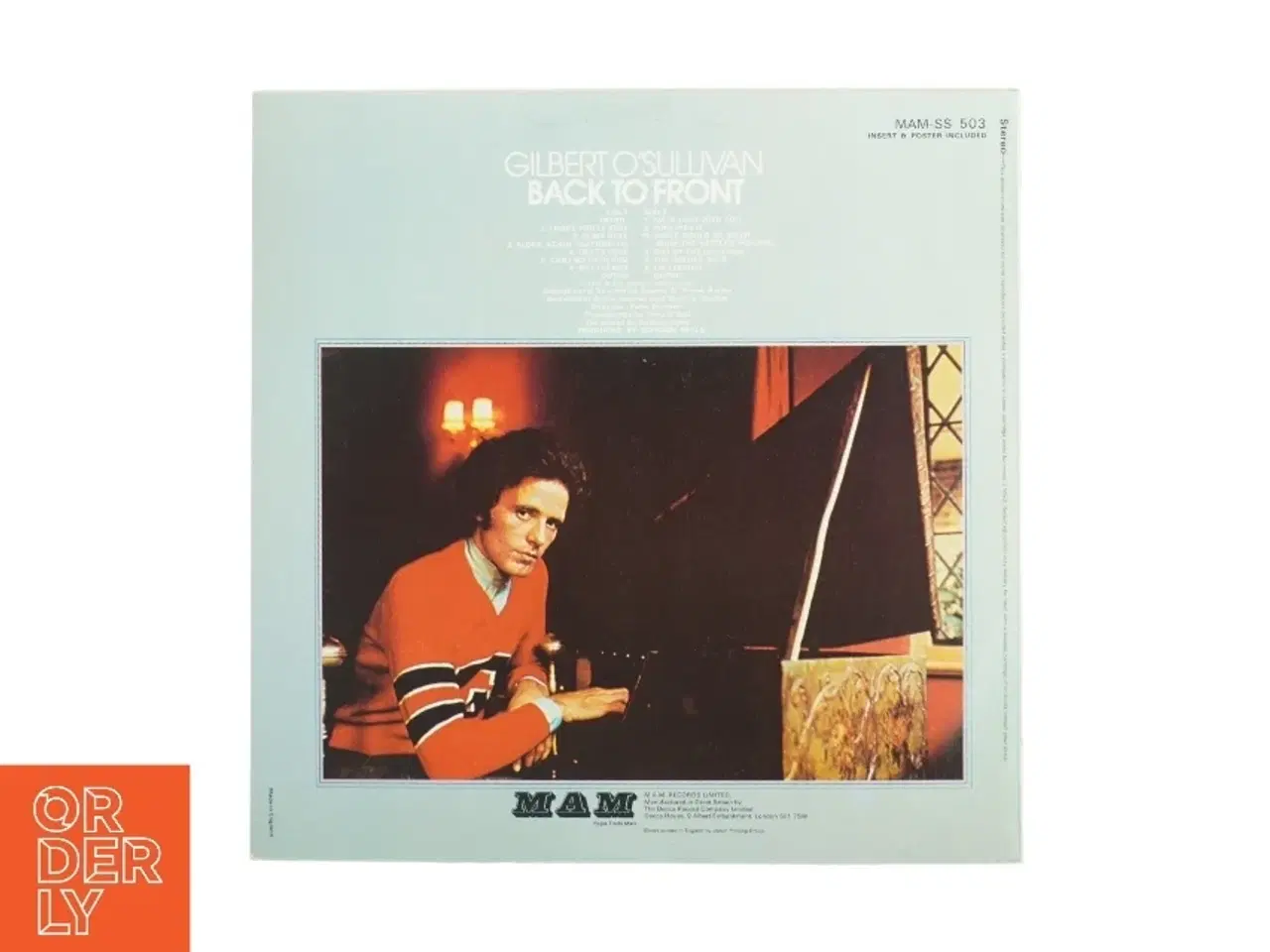 Billede 2 - Gilbert O'Sullivan - Back to Front Vinyl LP fra MAM Records (str. 31 x 31 cm)