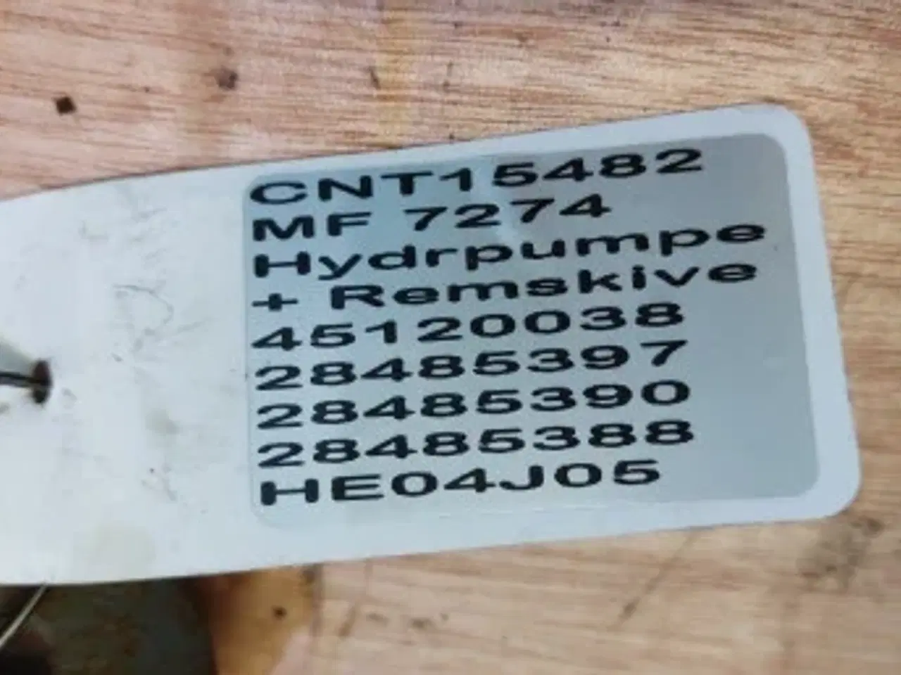 Billede 17 - Massey Ferguson 7274 Hydraulikpumpe + Remskive 45120038