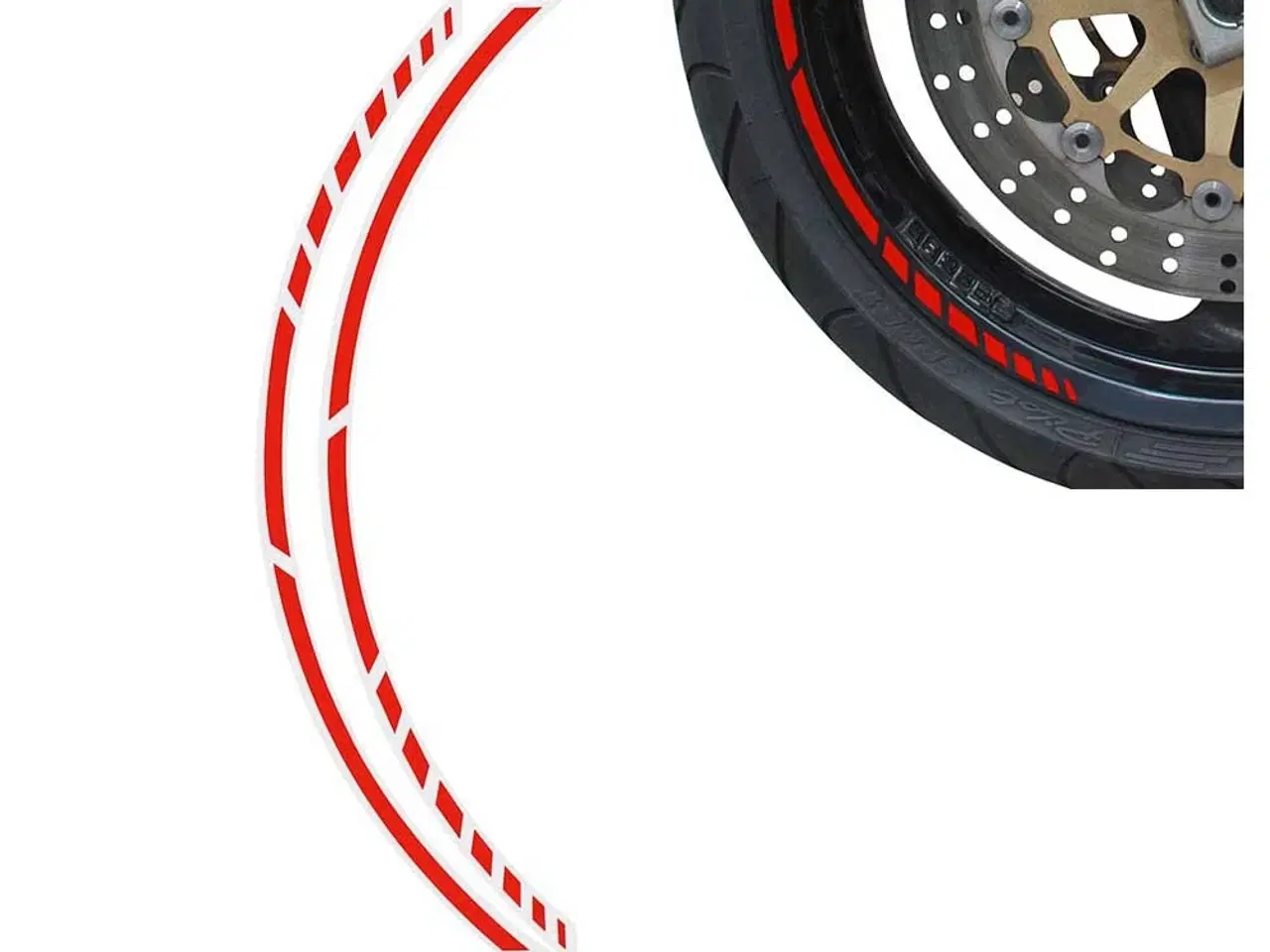 Billede 1 - Fælgbånd til MC NEON red