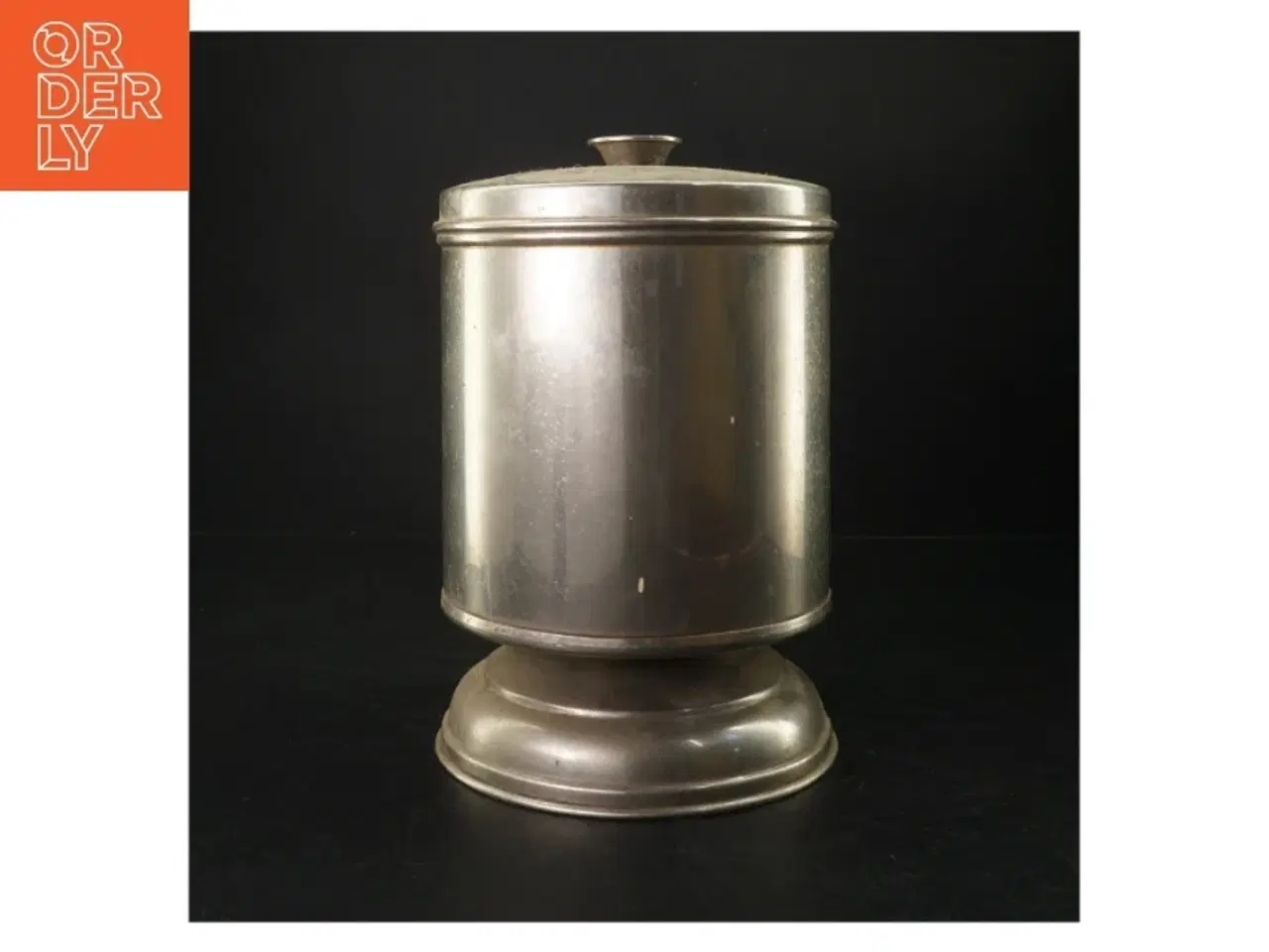 Billede 1 - Vatholder fra klinik. Vintage, metal  (str. H. 25 cm. ø. 16 cm)