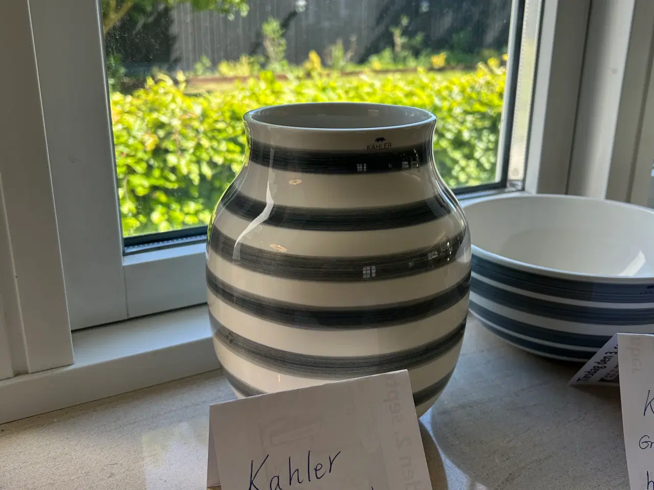 Billede 3 - Vase Kahler grå stribet 21 cm