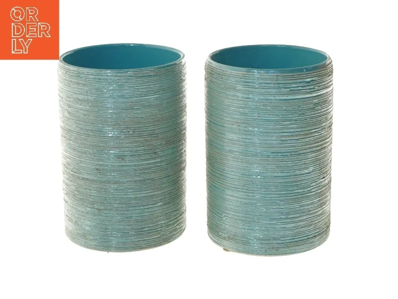 Billede 1 - Par turkis vaser (str. 17 cm)