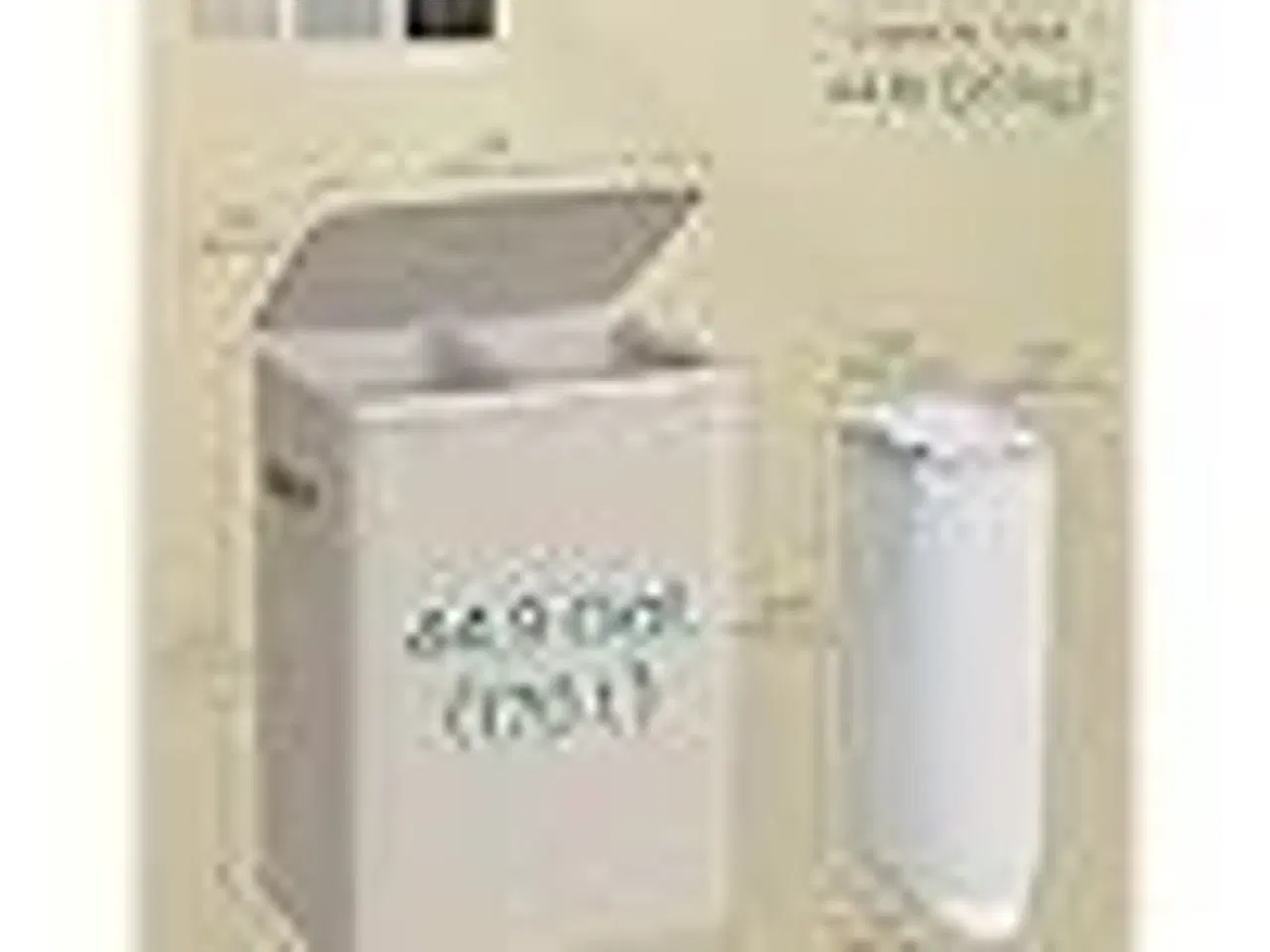 Billede 6 - Vasketøjskurv med låg – 2 rum, 56 × 40 × 75 cm, cappuccino beige