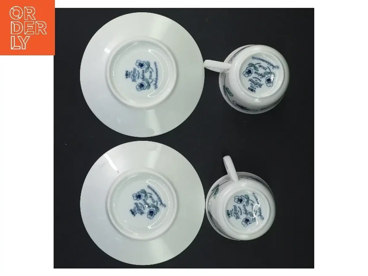 Billede 4 - Sæt med kaffekopper og underkopper (str. Ø 13,5&6x9 cm)