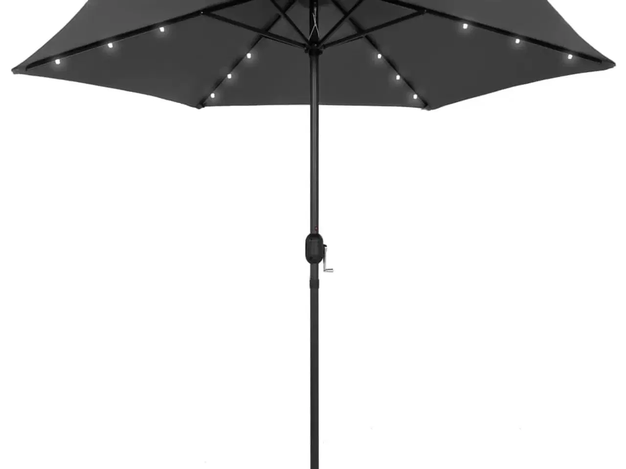 Billede 1 - Udendørs parasol med LED-lys og aluminiumsstang 270 cm antracitgrå