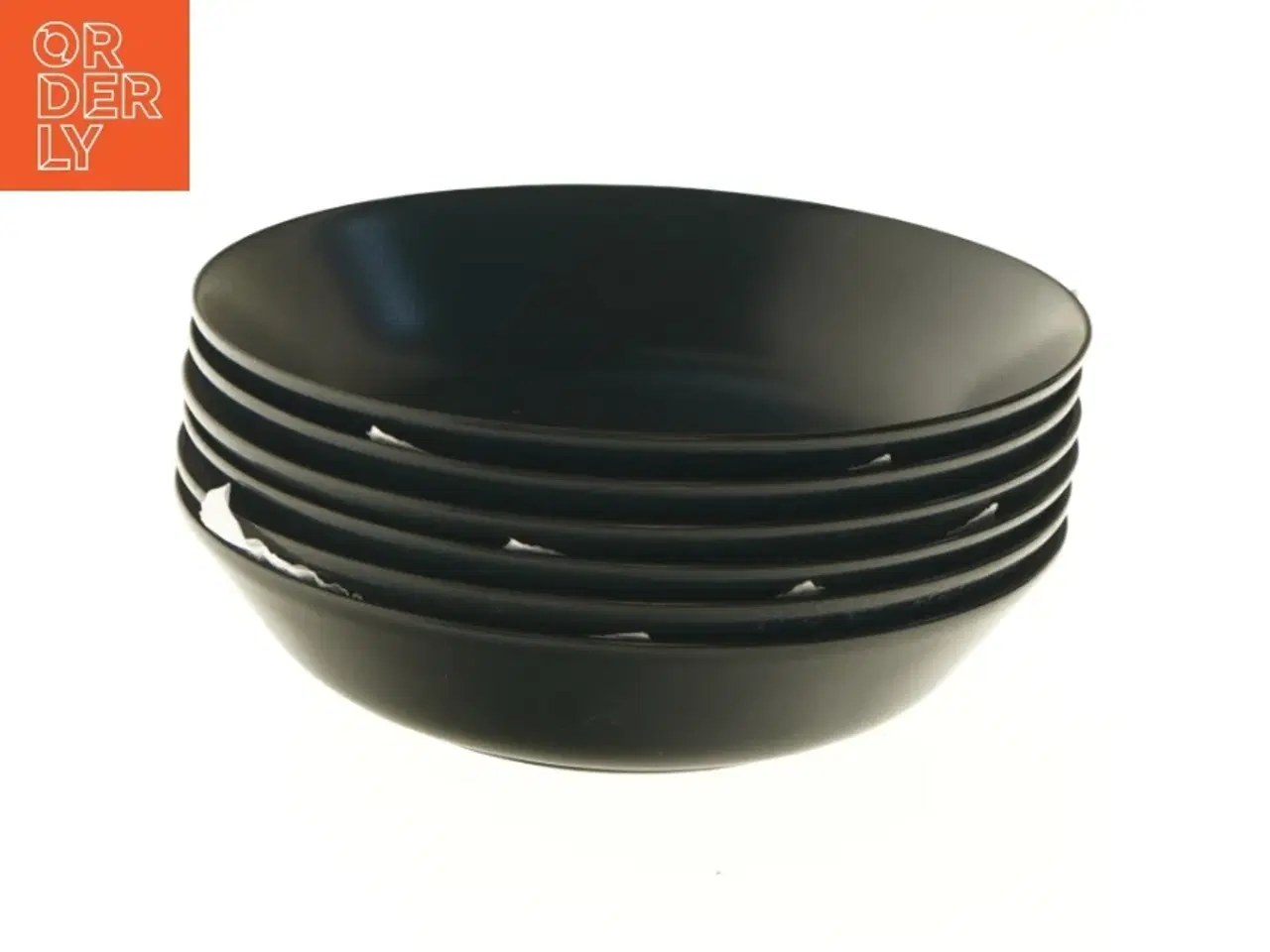 Billede 1 - Sæt af sorte hærdet glas skåle, Ø 22 cm fra IKEA (str. Ø 22 cm)