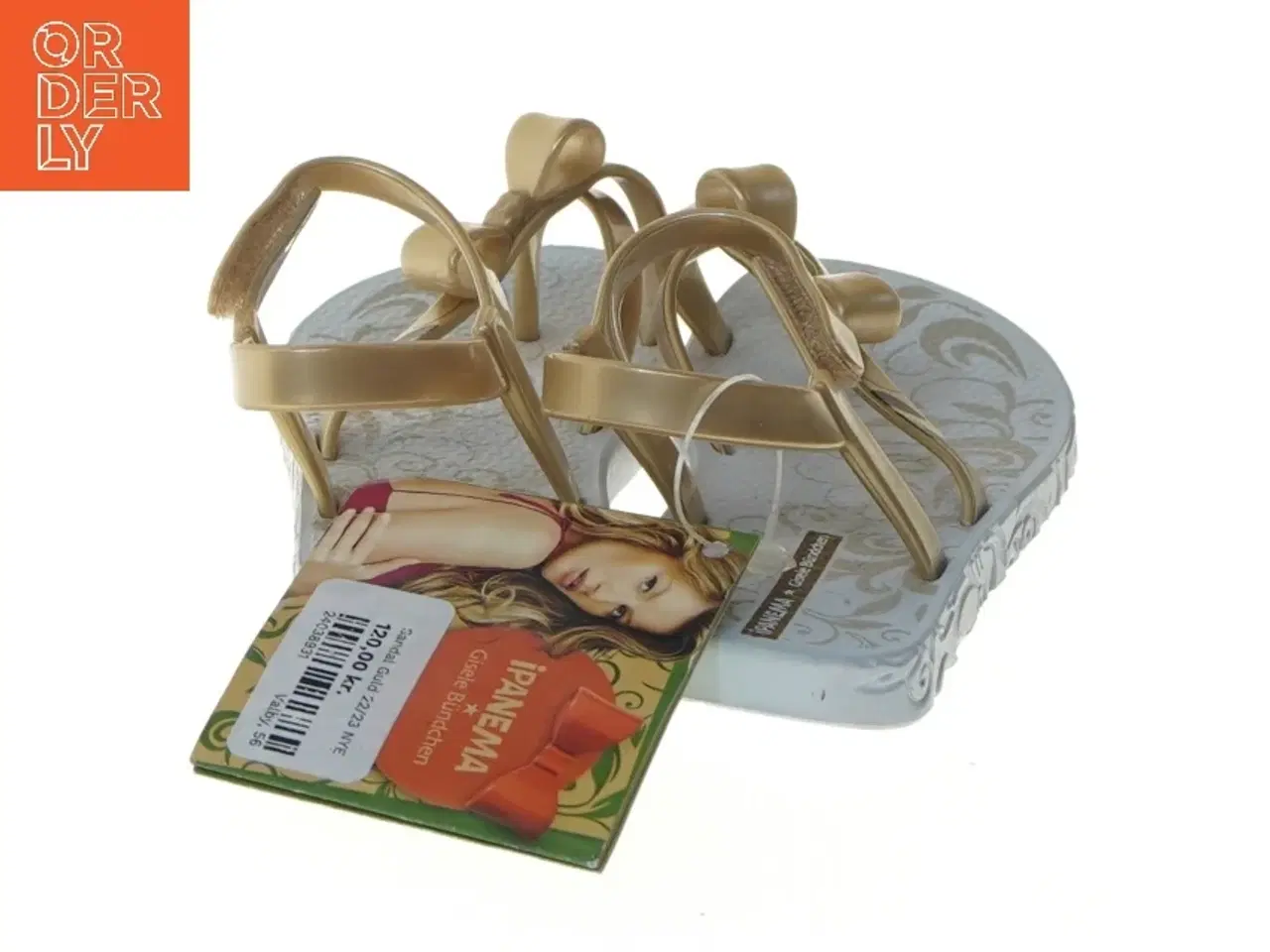 Billede 5 - Guldfarvede sandaler med sløjfe fra Ipanema (str. 22-23 cm)