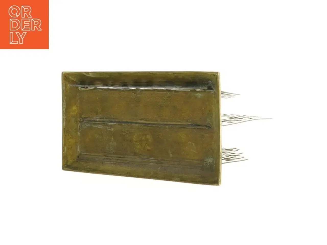 Billede 3 - Gammel brevholder i udsmykket messing (str. 19 x 10 x 14 cm)