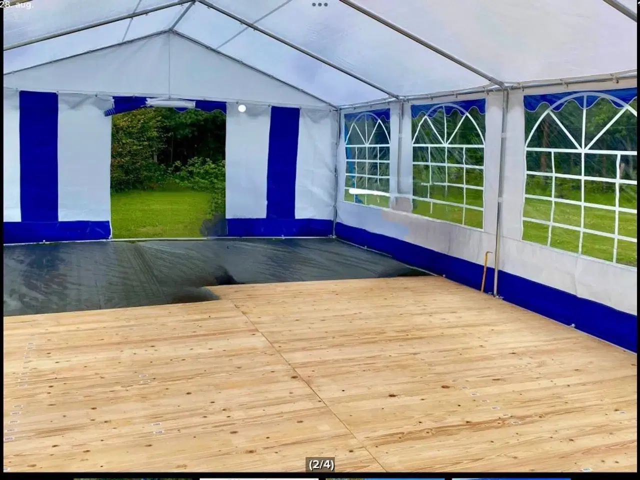 Billede 1 - Partytelt festtelt, 5 x 8 m.Med 19mm.Lakeret gulv 