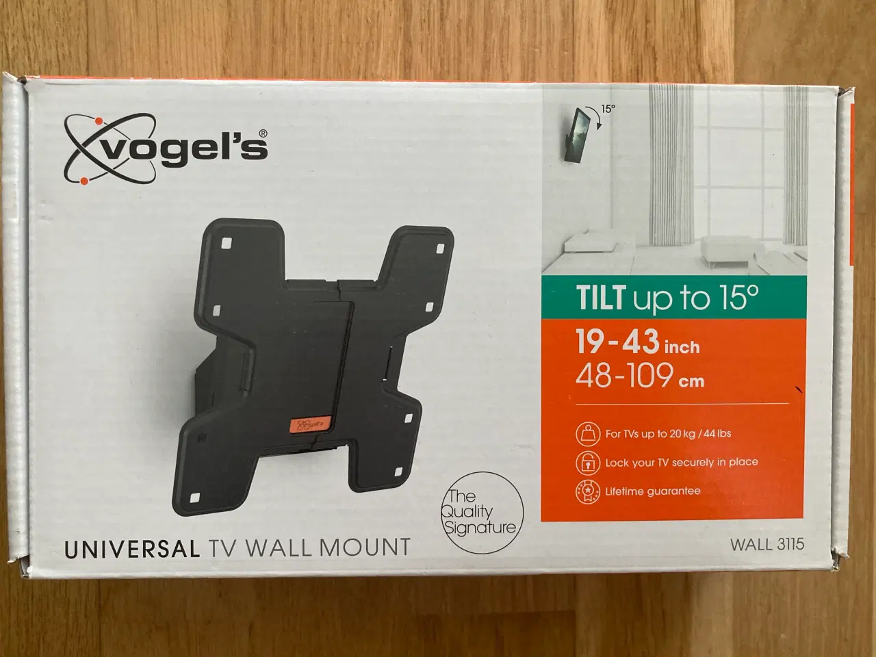 Billede 1 - TV-ophæng med tilt.  Vogel’s WALL series 3115