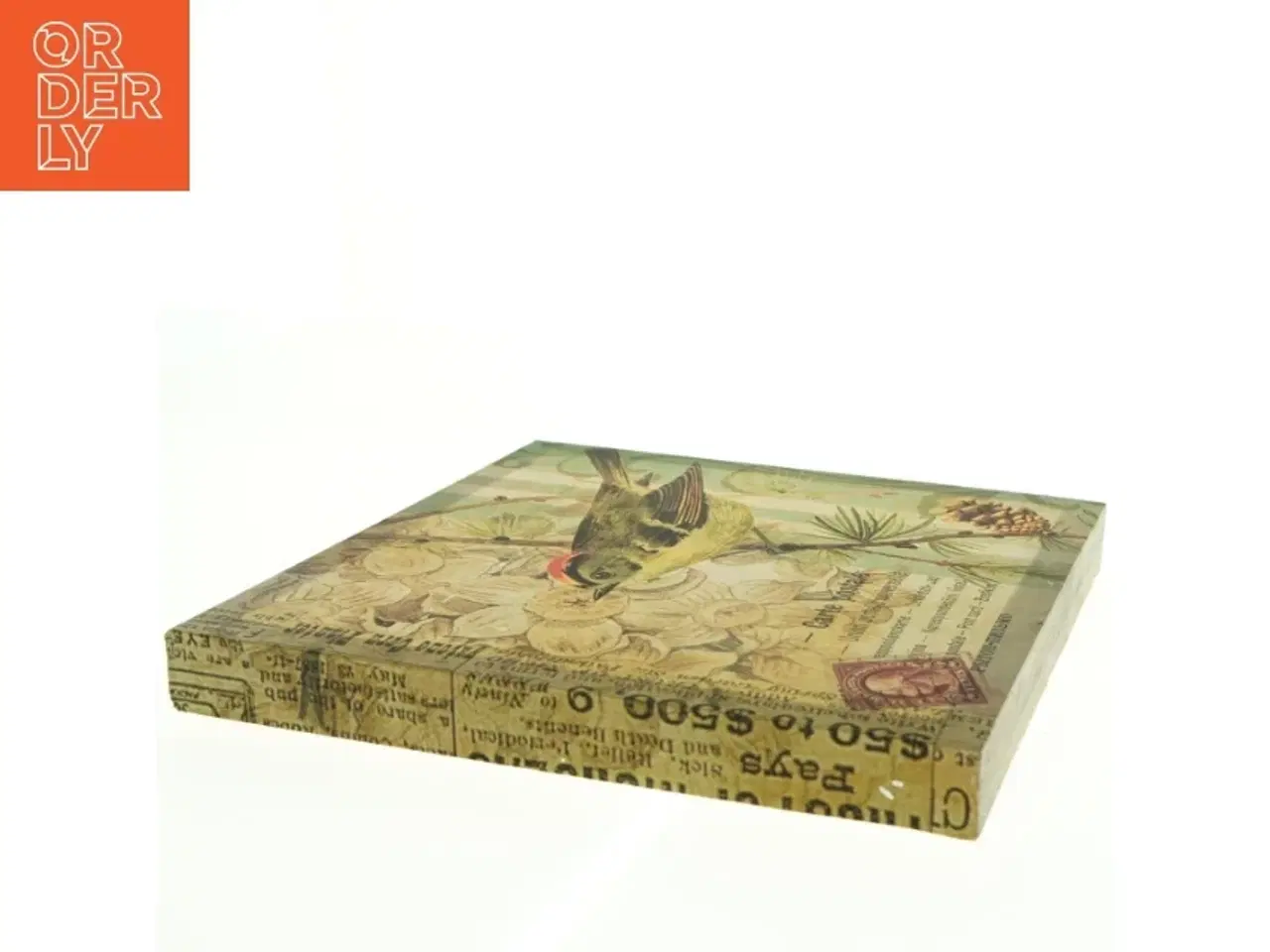 Billede 1 - Dekorativt vægophæng med vintage motiv (str. 30,5 x 30,5 cm)