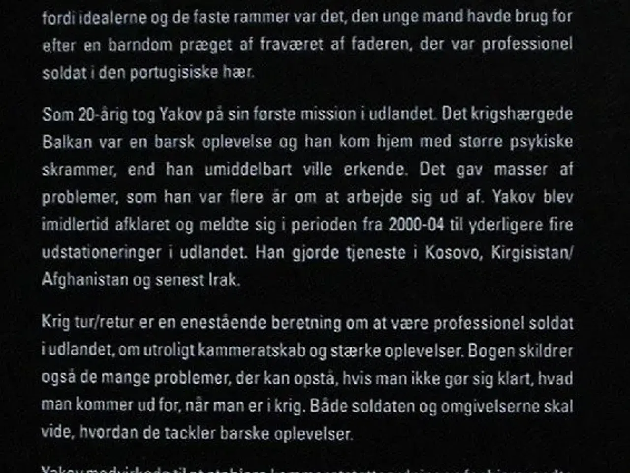 Billede 2 - Krig tur/retur - dansk professionel sold