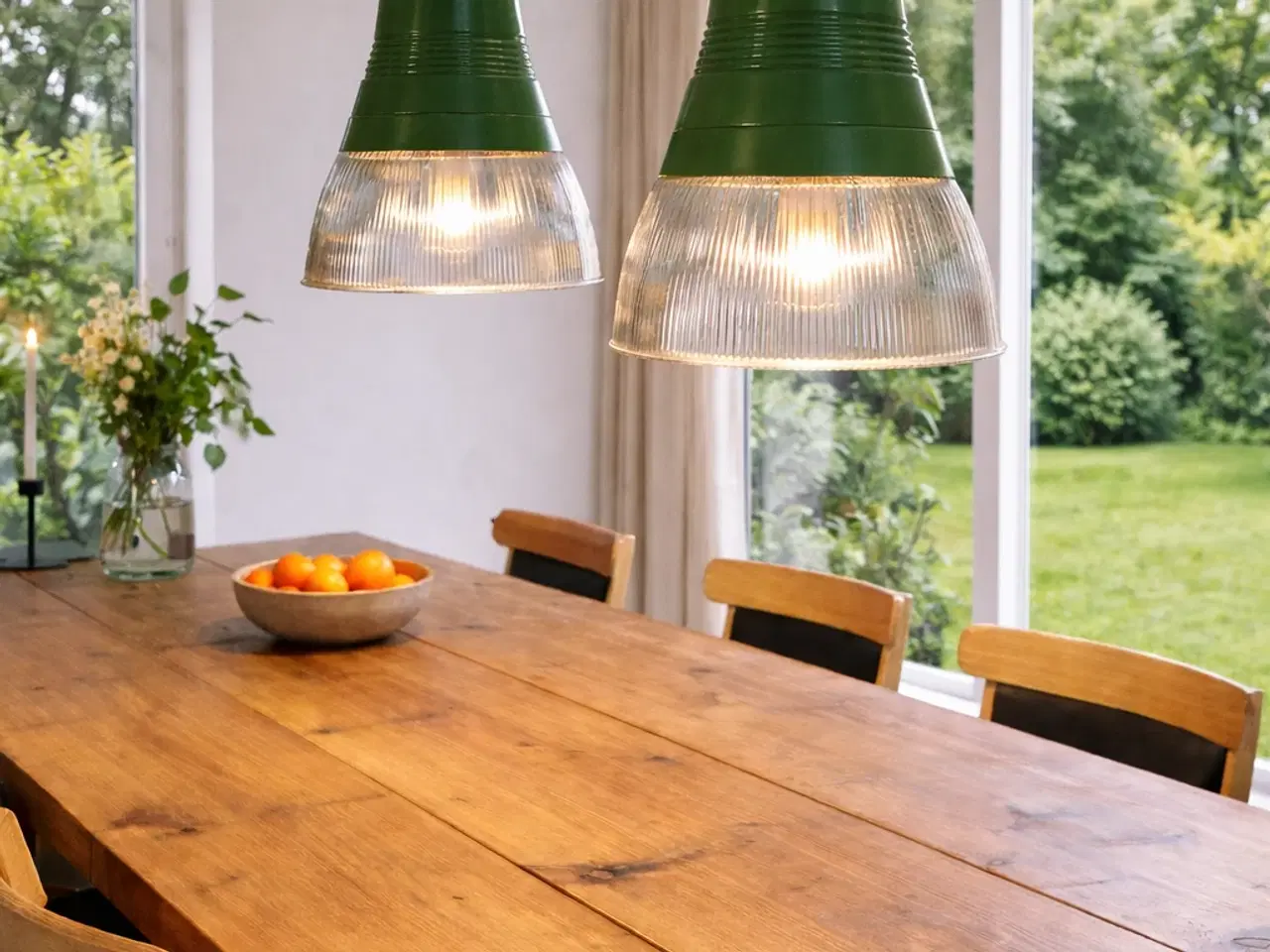 Billede 1 - Industri lamper  Flaske grønne